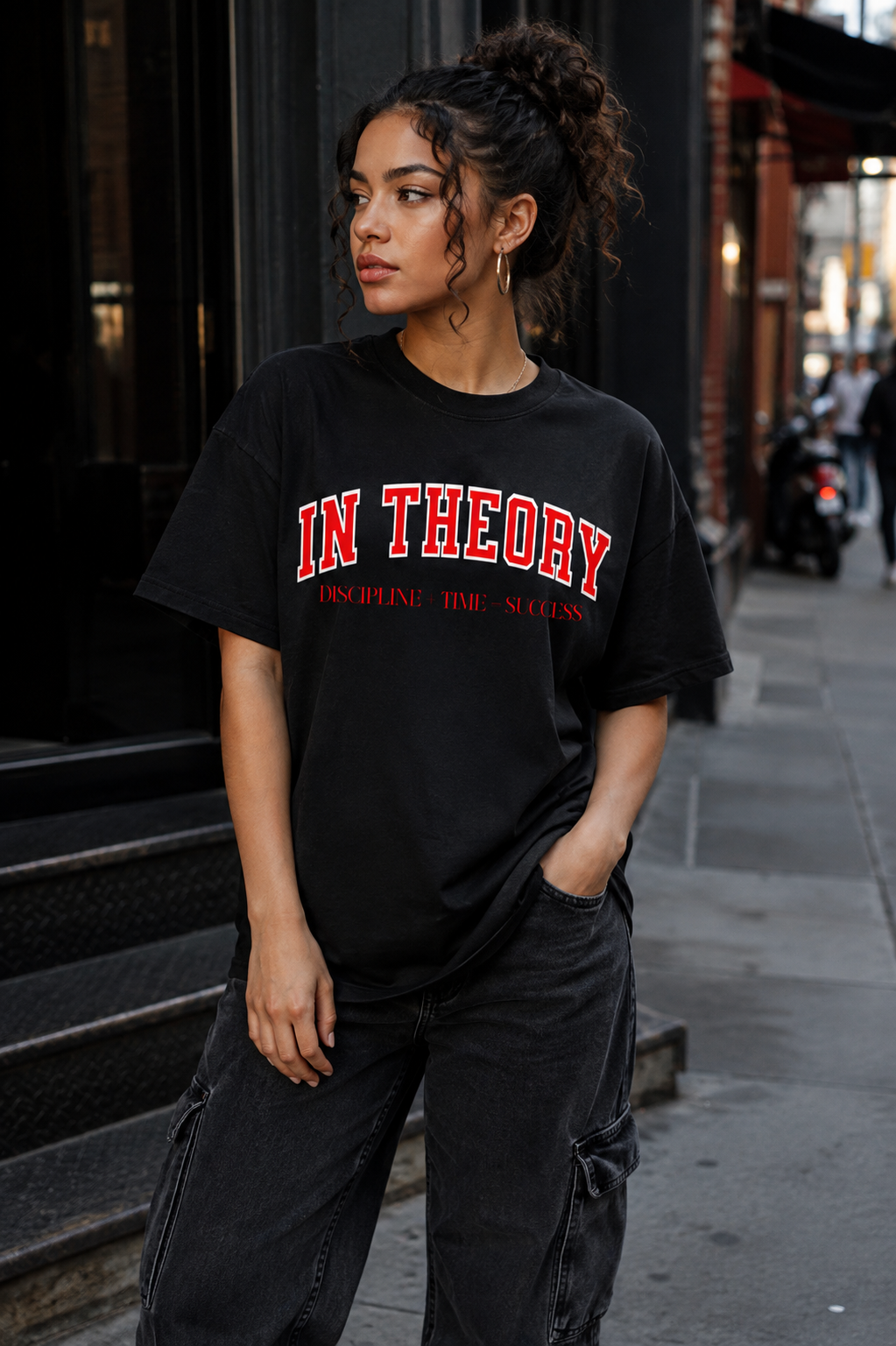 Discipline + Time = Success Graphic T-Shirt | Motivational Streetwear Tee | Oversized Heavyweight Urban Fashionsential Cotton T-Shirt