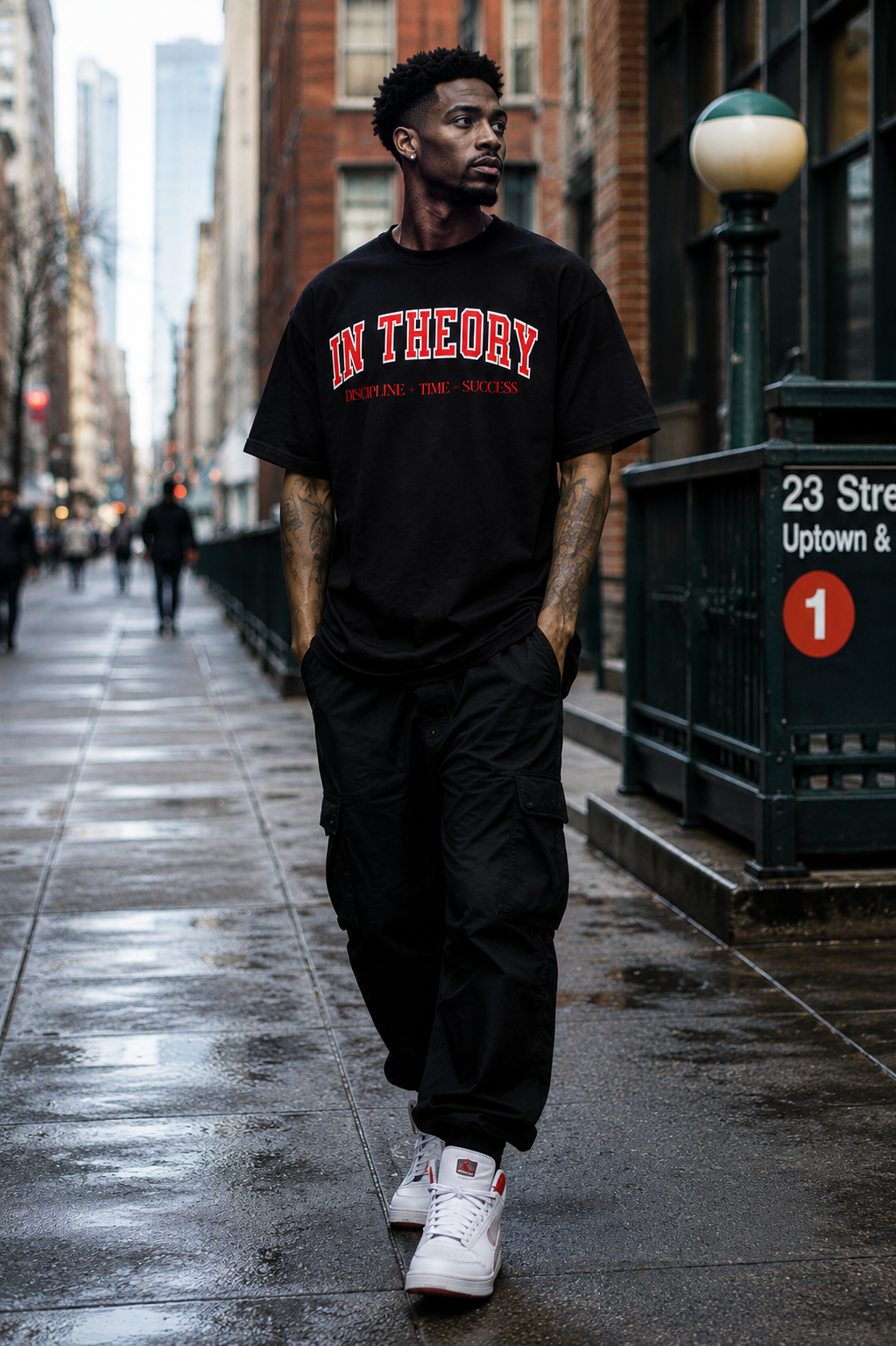 Discipline + Time = Success Graphic T-Shirt | Motivational Streetwear Tee | Oversized Heavyweight Urban Fashionsential Cotton T-Shirt