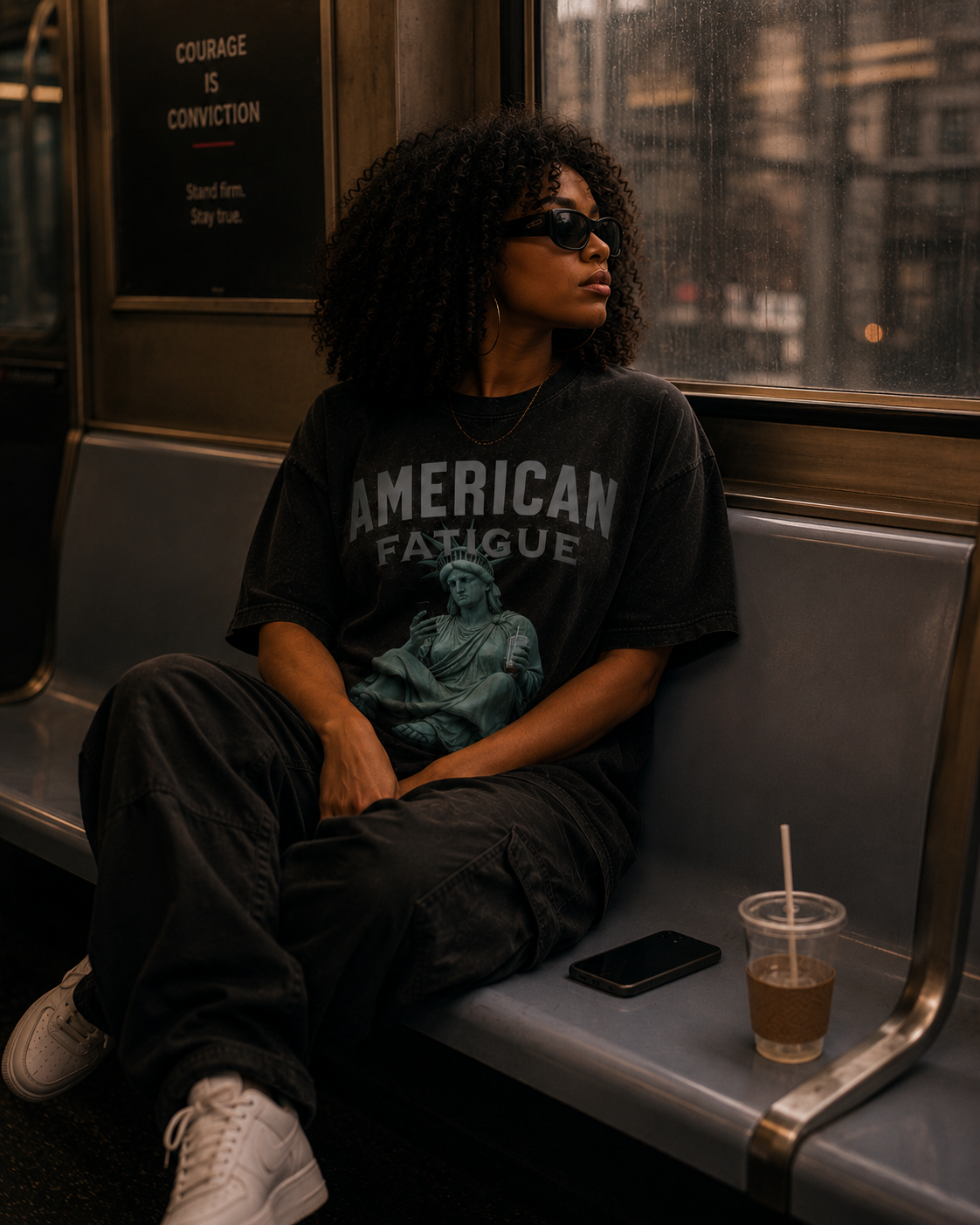 Snow Washed Oversized Cotton T-Shirt