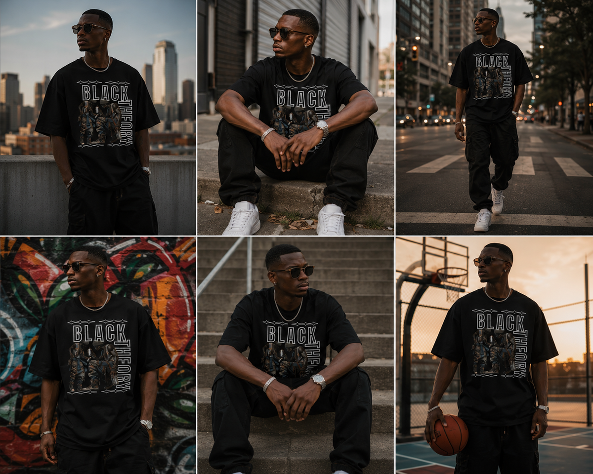 Black Theory Heavyweight Drop Shoulder Cotton T-Shirt