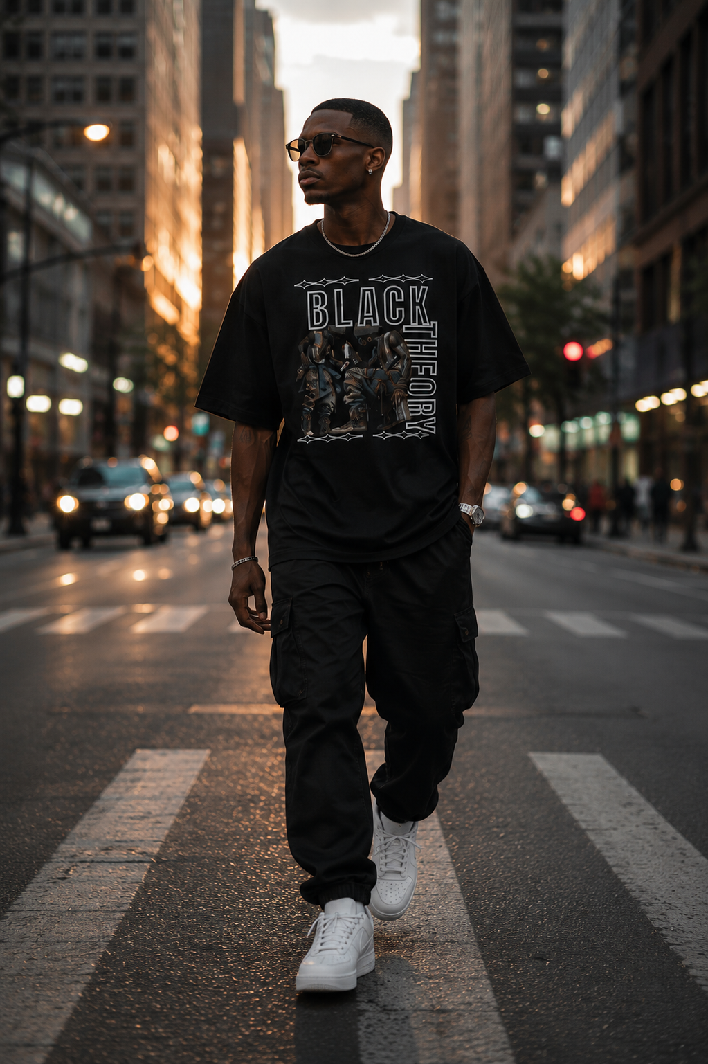 Black Theory Heavyweight Drop Shoulder Cotton T-Shirt