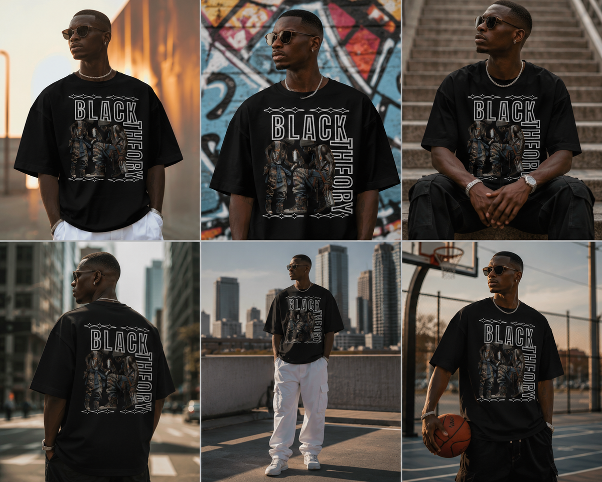 Black Theory Heavyweight Drop Shoulder Cotton T-Shirt