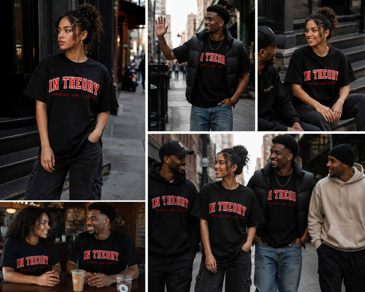 Discipline + Time = Success Graphic T-Shirt | Motivational Streetwear Tee | Oversized Heavyweight Urban Fashionsential Cotton T-Shirt