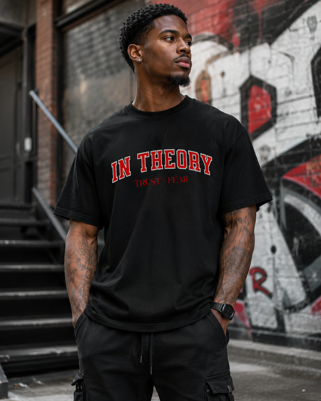 Trust > Fear Graphic T-Shirt | Motivational Streetwear Tee | Premium Oversized Mindset ShirtEssential Cotton T-Shirt