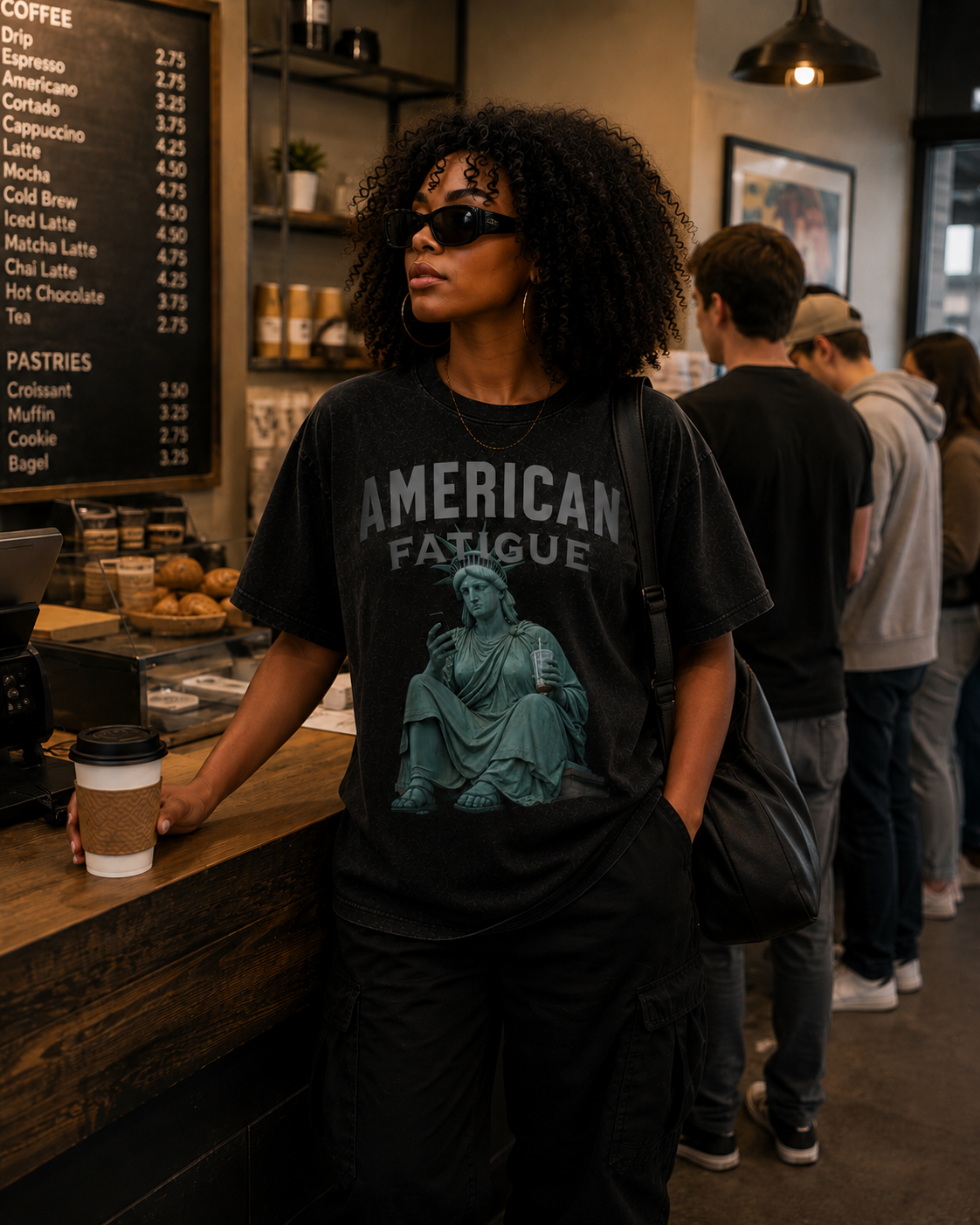 Snow Washed Oversized Cotton T-Shirt